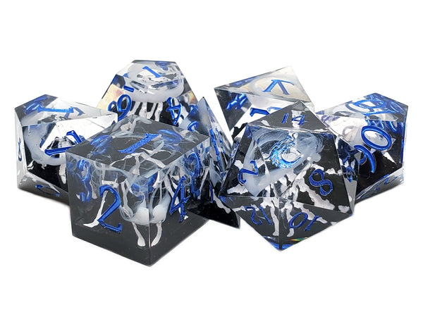 Old School Dice Sharp Edged - Snowy Mountain
