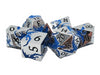Old School 7 Piece DnD RPG Metal Dice Set: Soaring Dragon