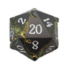 Old School DnD RPG Metal D20 - Soaring Dragon