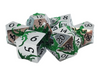 Old School 7 Piece DnD RPG Metal Dice Set: Soaring Dragon