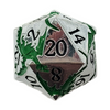 Old School DnD RPG Metal D20 - Soaring Dragon