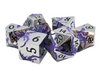 Old School 7 Piece DnD RPG Metal Dice Set: Soaring Dragon