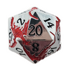 Old School DnD RPG Metal D20 - Soaring Dragon