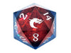 Old School Dice: Sharp Edged 22mm D20 - Liquid Infused