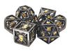 Old School Dice: Hollow Metal 7-Piece Set - Sword & Shield