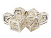 Old School Dice: Hollow Metal 7-Piece Set - Sword & Shield