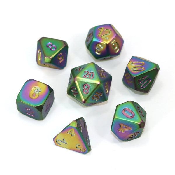 Die Hard 7-Dice Set - Forge Scorched Rainbow Satin