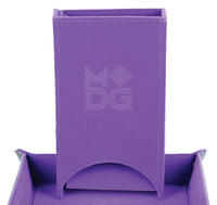 Fold Up Velvet Dice Tower: Purple