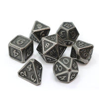 Die Hard 7-Dice Set - Mythica Dark Silver