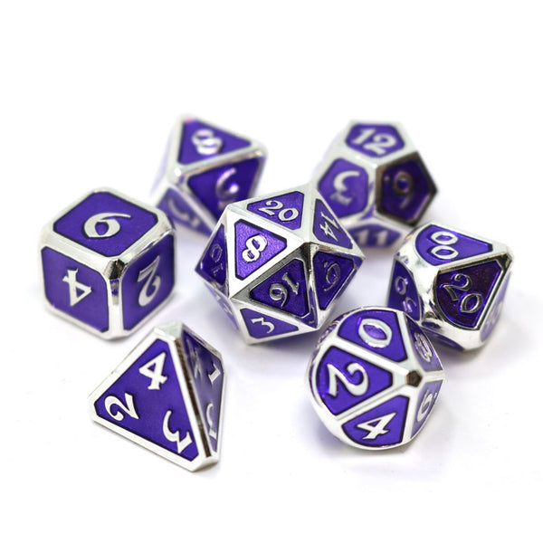 Die Hard 7-Dice Set - Mythica Platinum Amethyst