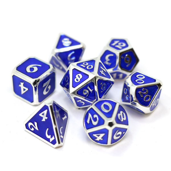 Die Hard 7-Dice Set - Mythica Platinum Sapphire