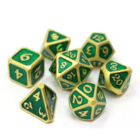 Die Hard 7-Dice Set - Mythica Satin Gold Emerald