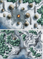 Dungeons and Dragons RPG: Icewind Dale Map Set (two 20-by-30-inch maps)