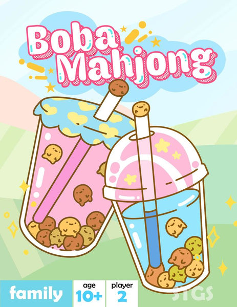 Boba Mahjong w/Peng Expansion and 3" Sticker (Kickstarter)