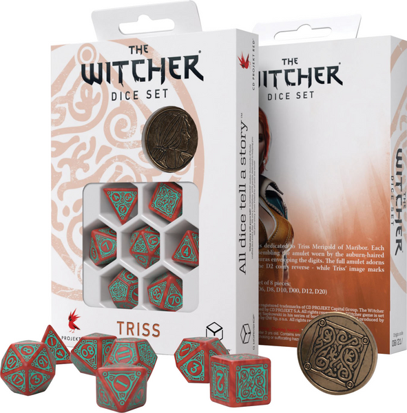 The Witcher Dice Set: Triss - Merigold the Fear (7 + coin)